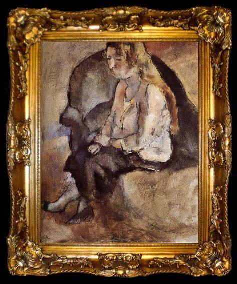 framed  Jules Pascin Malucy Have golden haid, ta009-2